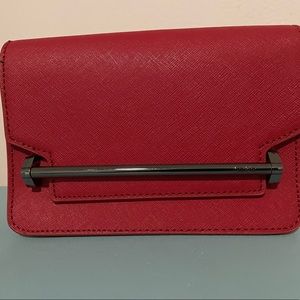 ***NEW*** Botkier Lennox Box Leather Crossbody Bag Red Pink